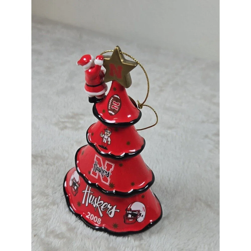5 Danbury Mint Christmas Ornaments Nebraska Cornhuskers 2005 2007 2008 2010 2011
